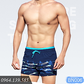 Quần bơi nam boxer cao cấp, dáng ngắn thể thao, eo kép dễ chịu, chất thun bơi đẹp không thấm nước nhanh khô, đàn hồi cao | BN006