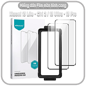Mua Bộ 2 miếng dán Nillkin có khung tự dán cho Xiaomi 13 Lite - 13 Pro - 13 Ultra  Impact Resistant Curved Film - Hàng Nhập Khẩu