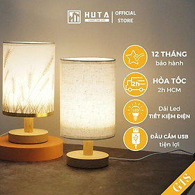 Đèn Ngủ Gỗ HUTA Light For Life G1S Mini Cute, Đầu Cắm USB, Decor Trang Trí Phòng Ngủ, Dải Led Ánh Sáng Vàng Tiết Kiệm Điện