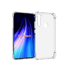 Ốp lưng Silicon dẻo trong, suốt chống sốc cho Xiaomi Redmi Note 8