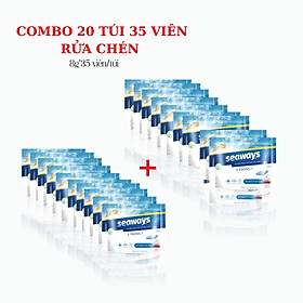 Combo 20 Túi 35 viên rửa chén bát Seaways dành cho máy rửa chén bát