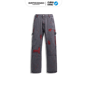Quần DirtyCoins Splatter Double Knee Pants - Grey