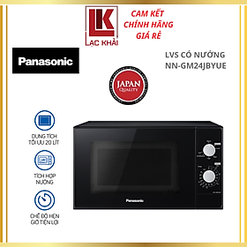 Lò vi sóng có nướng Panasonic NN-GM24JBYUE - Dung tích 20L, Công suất 800W - 1000W, Chức năng đa dạng : nấu, hâm nóng, rã đông, nướng, Núm xoay dễ sử dụng - Hàng chính hãng - Bảo Hành Chính Hãng 12 tháng