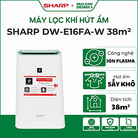 Máy Lọc Không Khí Và Hút Ẩm Sharp DW-E16FA-W (3L) – Trắng - Hàng chính hãng