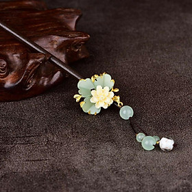 TRÂM CÀI TÓC HOA MẪU ĐƠN CỔ TRANG CÓ HỘP ĐỰNG