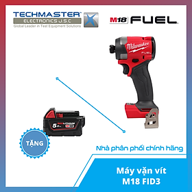 Máy vặn vít Milwaukee M18 FID3-0X + TẶNG PIN 18V 5.0Ah - M18B5 (Hàng chính hãng, Bảo hành 12 tháng)