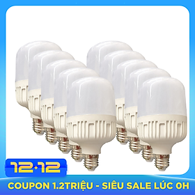 Bộ 10 Bóng Đèn LED BULD TRỤ Công Suất 20W (Trắng)