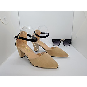 >> BÁO GIÁ GIÀY SANDAL NỮ PHONG CÁCH HÀN QUỐC NA65 | Shopee Lazada Sendo Tiki mới nhất 109 Giày cao gót nữ/ Sandal Cao Gót Nữ Da Nhung Mềm Mịn Màu Kem Phối Viền Đen Quai Cài Ngang Đế Vuông Cao 7 Cm,7 Phân Thời Trang Nữ Phong Cách Hàn Quốc -CGPN0095-YN127