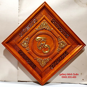 Mua TRANH GỖ HƯƠNG - CHỮ TÂM ( Hình thoi)
