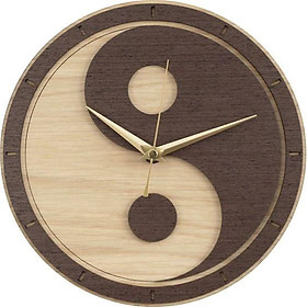 20 MẪU ĐỒNG HỒ - Đồng hồ Gỗ treo tường chất liệu gỗ máy kim thiết kế in theo yêu cầu trang trí nhà và quán café*3