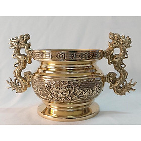 Mua Lư Hương Bằng Đồng Cao Cấp Lộc Thành (Có quai hoặc không quai) Size To