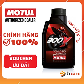 Nhớt Xe Máy Động Cơ 4 Thì Motul 300V Factory Line 10W40 Có Chiết Lẻ Nhập Pháp Tem 3 Lớp Chạy Bốc