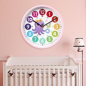 Kids Wall Clock Analog Clocks Teaching Clock for School Classroom Home