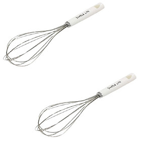 Combo 2 dụng cụ đánh trứng bằng tay inox Echo tặng 2 zipper 15cm