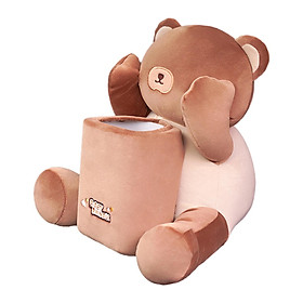 Soft Plush  Box Trash Can Trash Bag Interior Decoration Napkin Box