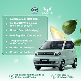 Phiếu đặt cọc [LV2-120 Km]Ô tô điện Wuling Mini EV