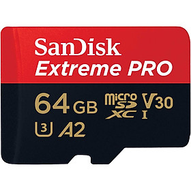Thẻ Nhớ MicroSDXC SanDisk Extreme Pro V30 A2 64GB 200MB/s SDSQXCU-064G (New 2022) - Hàng Nhập Khẩu