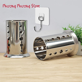Mua Ống đựng muỗng đũa inox cao cấp ( tặng vỉ dán tường to )