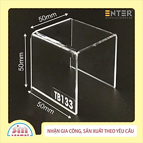 Mua Kệ livestream  Kệ mica chữ U trong suốt để đồ đa năng  Kệ trưng bày mica 3 mặt uốn Enter TB133 50x50x50mm mica dày 3mm (20)