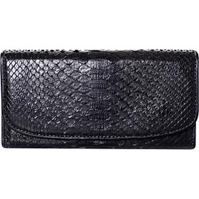 Ví Nữ Da Trăn Huy Hoàng HT3302 (19 x 11 cm) - Đen