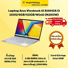 Mua Laptop Asus Vivobook 15 X1504ZA i3 1215U/8GB/512GB/Win11 (NJ102W) - Hàng Chính Hãng