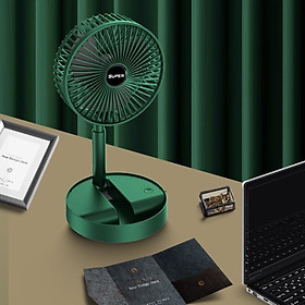 Mua Quạt Tích Điện SUPER Gấp Gọn  Quạt Mini Để Bàn Xoay 180 Độ  3 Tốc Độ Gió  Cổng Sạc USB  Pin 1200mAh