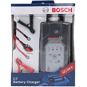 Máy sạc bình ắc quy cho ô tô xe máy Bosch C7 - Hàng chính hãng