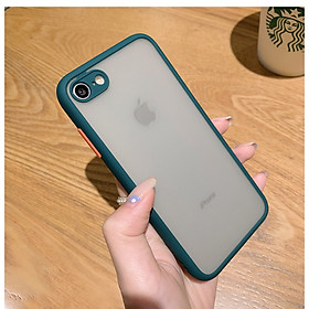 Ốp lưng trong nhám viền Shield Matte Color bảo vệ camera cho iPhone 7/ 8