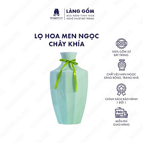 Mua Bình hoa  lọ hoa Gốm sứ Bát Tràng cao cấp Men ngọc chây khía dùng làm quà tặng  trang trí - Làng Gốm Bát Tràng