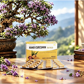 Nano curcumin Gold Kingphar, hộp 30 viên, dùng cho người bị viêm loét dạ dày