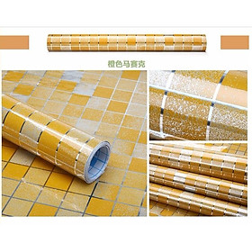 Mua Giấy dán bếp tráng nhôm cách nhiệt (màu vàng đồng) khổ 45cm keo sẵn