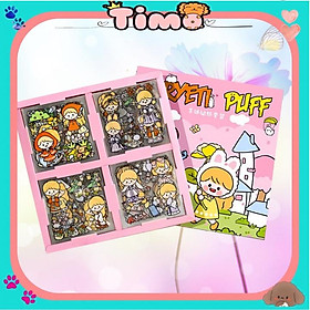 Hộp sticker 100 tấm cute dán sổ trang trí chống nước set sicker khác nhau ST31