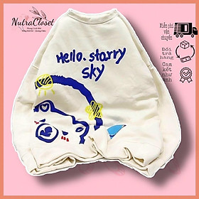 Áo khoác sweater nỉ ngoại chui đầu in gấu unisex ulzzang nam nữ AN827