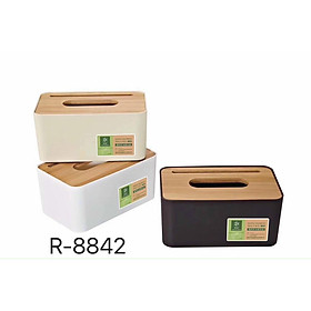 Mua Hộp giấy mặt gỗ tre #8840 #8841 #8842( Đồ gia dụng Như Ý )