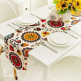 Mua KHĂN TRẢI BÀN TBR217 HỌA TIẾT HOA RỰC RỠ