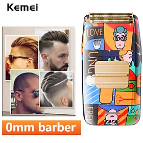 Máy cạo râu chuyên nghiệp Kemei KM-1102H phiên bản đặc biệt công suất mạnh 5W sạc nhanh USB có thể cạo đầu, fade tóc, cạo trăng chân tóc