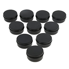 Hình ảnh sách 10x Round Aluminum Metal Tin Can Screw Jars Cosmetic Container, 30/50/60/80g