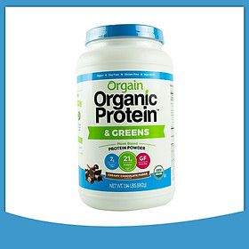 Bột Protein thực vật hữu cơ Orgain Organic Protein Greens 882g hương Kem Chocolate