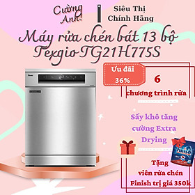 Mua Máy rửa chén bát Texgio 13 bộ sấy khí nóng TG21H775B - Hàng chính hãng