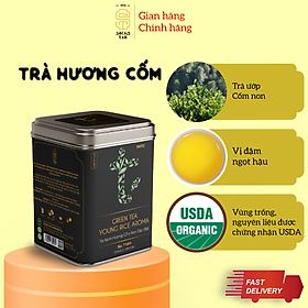 Hình ảnh Trà xanh hương cốm non SACHS TEA 1773 thơm mùi cốm vị ngọt sâu chè hữu cơ thái nguyên 80g/hộp