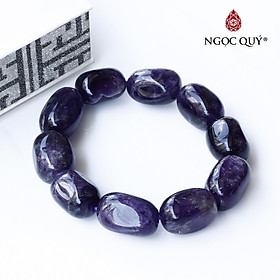 Vòng tay đá thạch anh tím amethyst thô mệnh hỏa, thổ - Ngọc Quý Gemstones