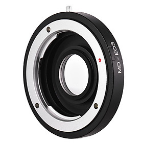 MD-EOS Lens Mount Adapter Ring with Corrective Lens for Minolta MD Lens to Fit for Canon EOS EF Camera Focus Infinity