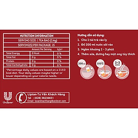 Trà Lipton English Breafast (25 Gói x 2.4G)