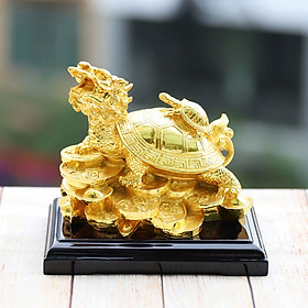 Tượng Long Quy (Rùa đầu Rồng) mạ vàng 24K - Quà tặng cho Sếp