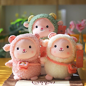Gấu bông con cừu đeo cặp dễ thương, cừu lông xù siêu cưng cute (25cm) mẫu mới siêu hot, hàng xịn cao cấp loại 1 an toàn cho trẻ nhỏ