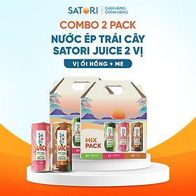 Combo 2 pack 2 vị nước ép trái cây Satori Juice Ổi + Me - 250ml