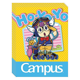 Lốc 5 Cuốn Vở A5 4 Ô Ly (2 x 2 mm) Campus Arale Hi NB-AARH96 - ĐL 120 (96 Trang) - Mẫu Ngẫu Nhiên