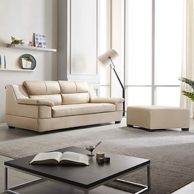 GHẾ SOFA DA THẬT 3 CHỖ NGỒI KÈM ĐÔN SF309A