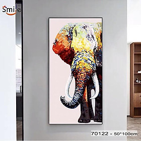 Mua Tranh tô màu theo số Smile FMFP voi bảy sắc D70122
