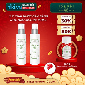 Combo Dưỡng Da Toner Cân Bằng Jorubi Refreshing Chiết Xuất Nha Đam 150ml